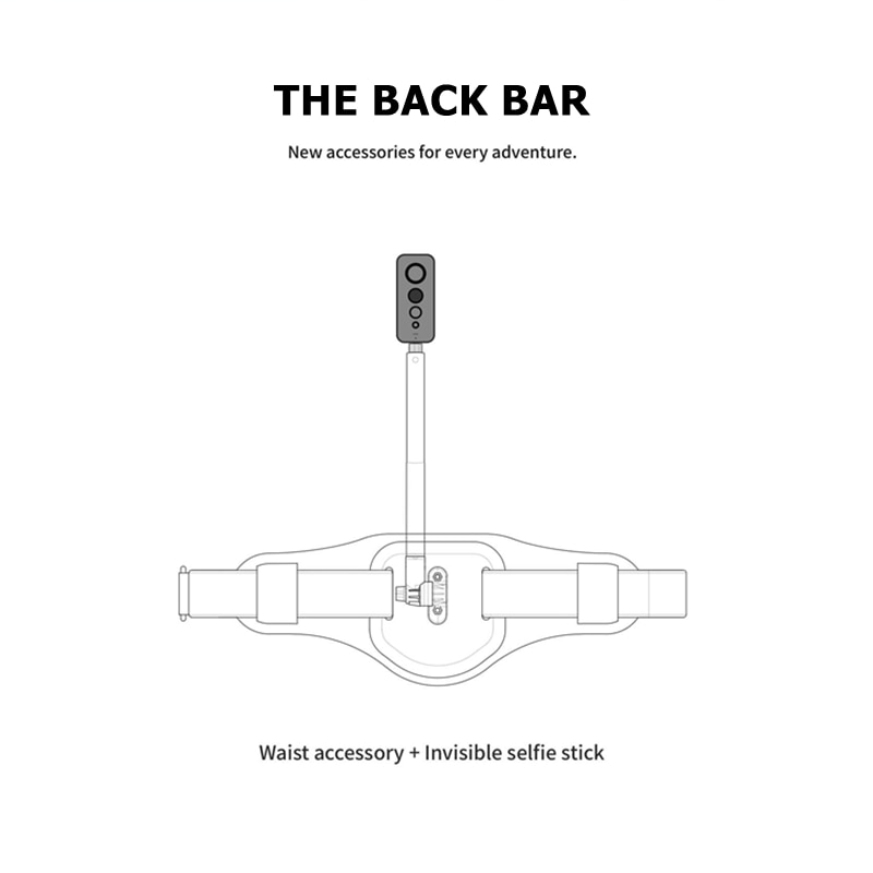 Giá Đỡ Tự Sướng Xoay 360 Độ Cho Insta360 ONE R/RS ONE X2 X Back Bar Insta 360 Panoramic