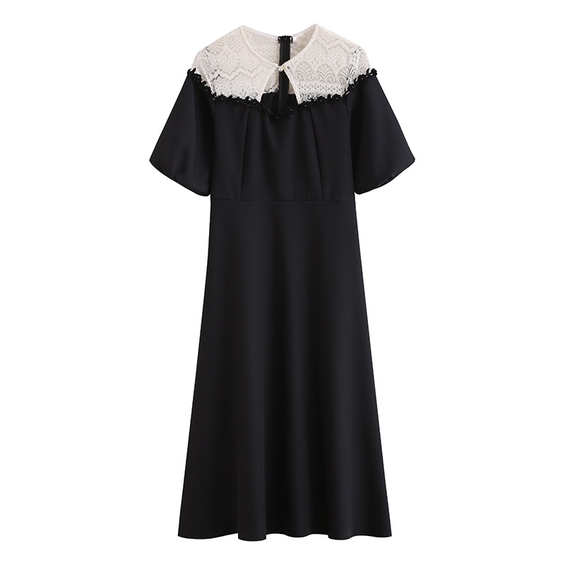 váy đen tiểu thư dáng dài hàng QC (V02)