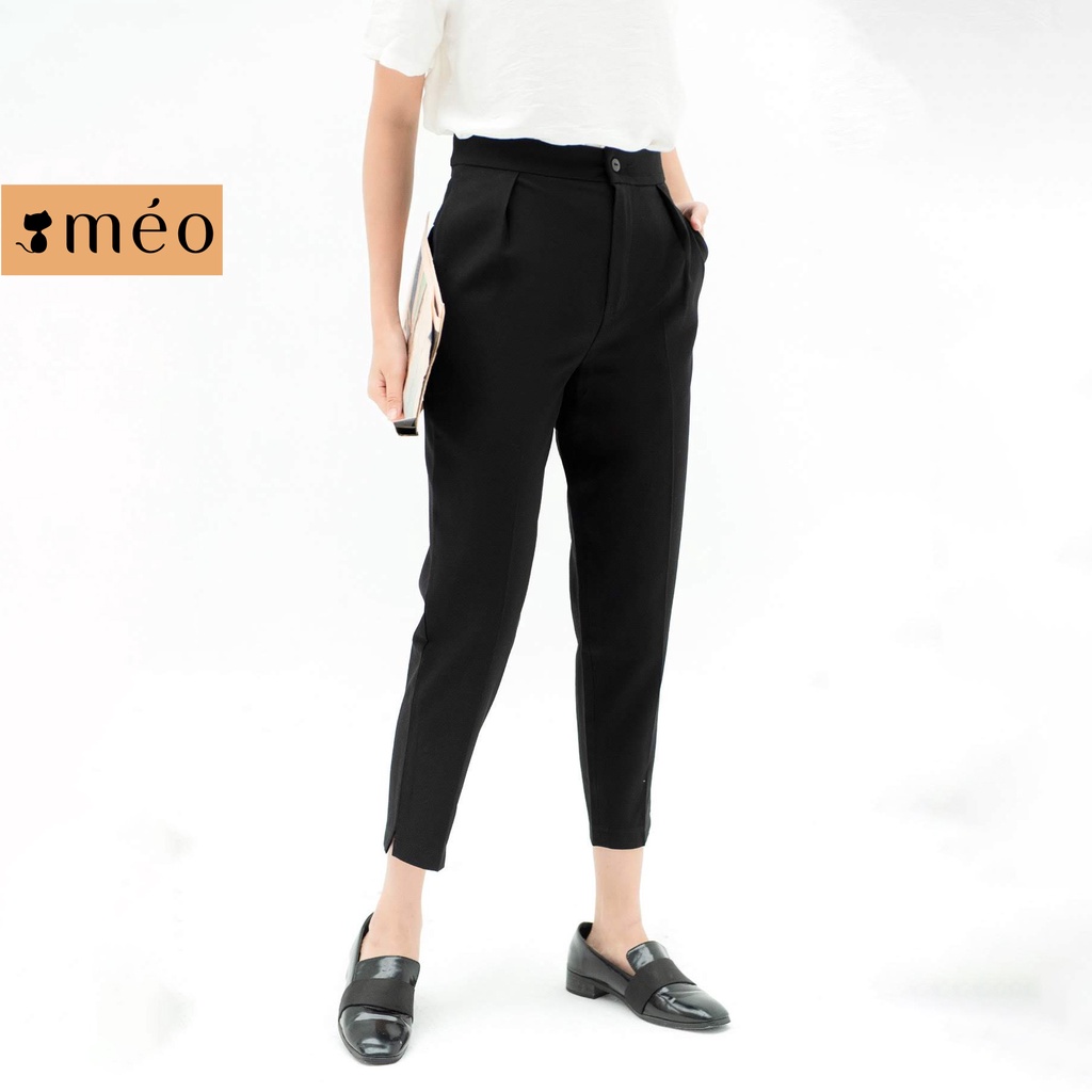 Quần baggy nữ Méo shop dáng đứng có túi phong cách công sở Basic Line