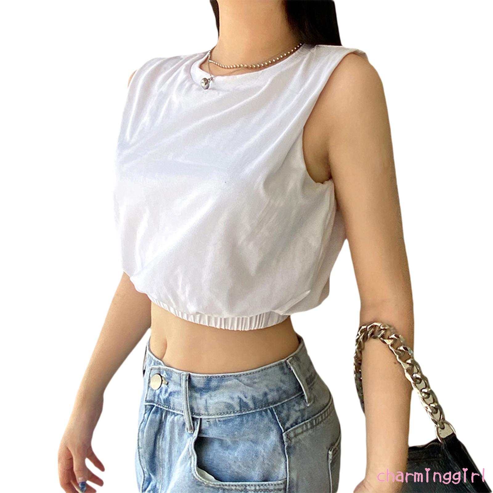 Áo Nữ Không Tay Cổ Tròn Màu Trơn Thời Trang | BigBuy360 - bigbuy360.vn