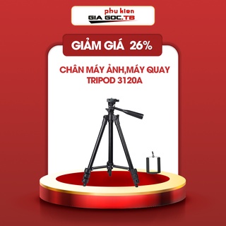 Chân máy ảnh, máy quay tripod 3120A khung nhôm, cứng cáp, chắc chắn, kèm túi đựng