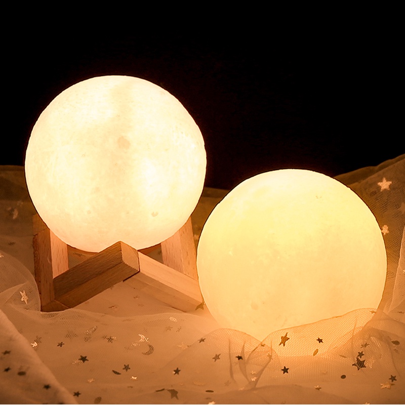 Đèn Ngủ Hình Mặt Trăng 3D Độc Đáo Trang Trí Nhà Cửa