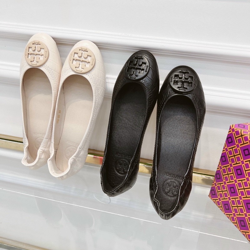 Giày bệt tory gót chun fullbox