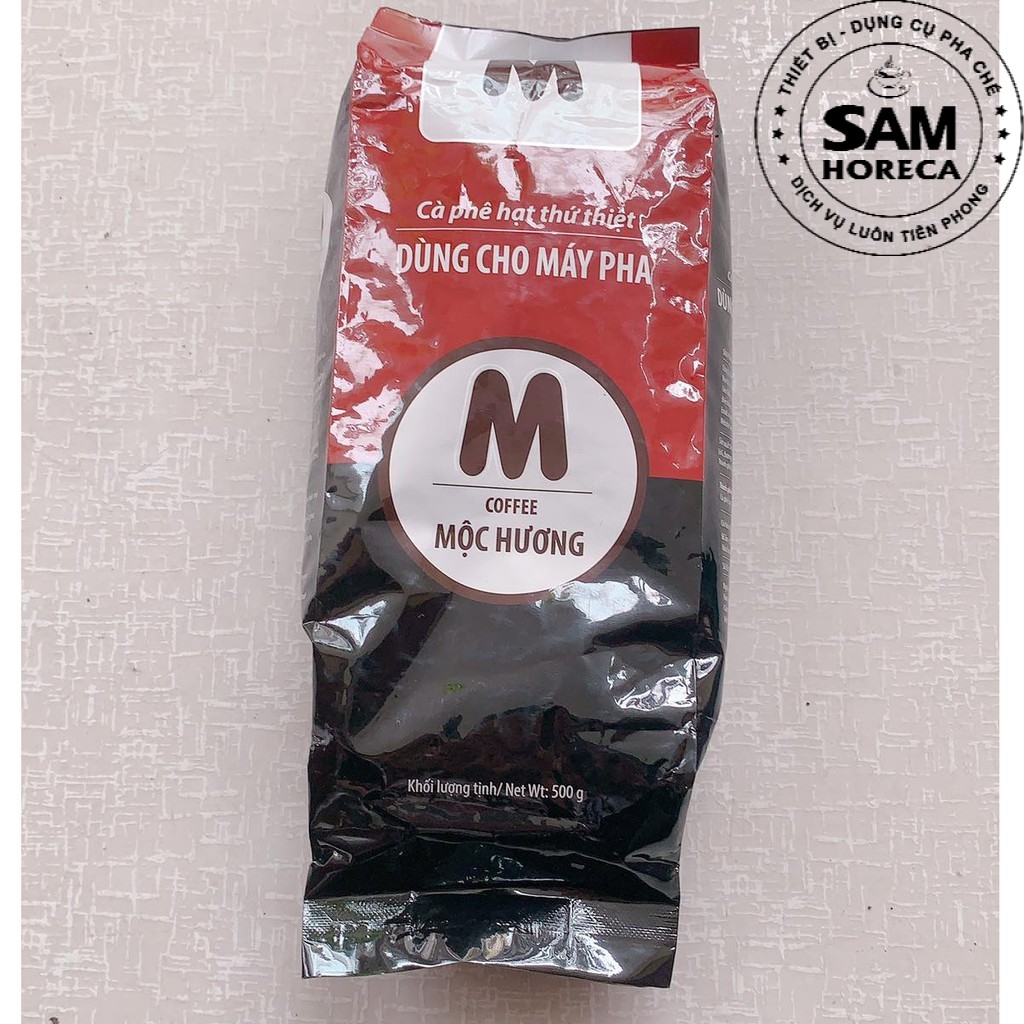 Cà phê hạt Mộc Hương 500gr/gói chuyên dùng cho pha máy - gu cao cấp thơm, hậu vị ngon - SamHoreca