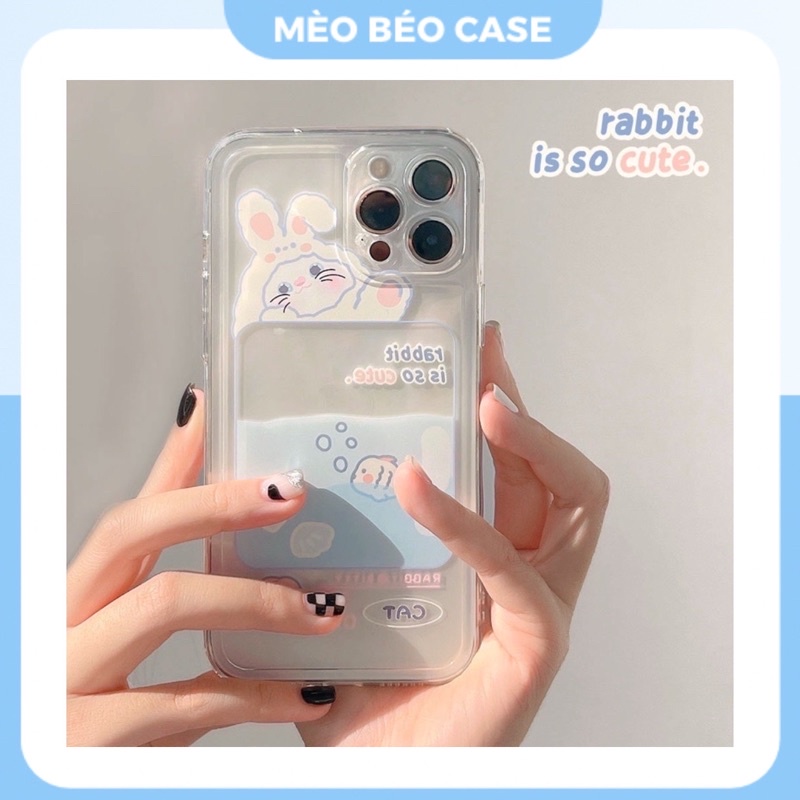 (SIÊU RẺ) Ốp lưng iphone trong cute rabbit is so cute 7plus/8/8plus/x/xr/xs/11/12/13/pro/max/plus/promax