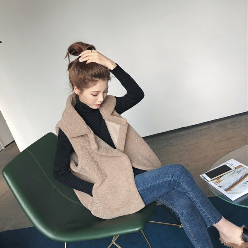 Áo vest lông cừu không tay | BigBuy360 - bigbuy360.vn