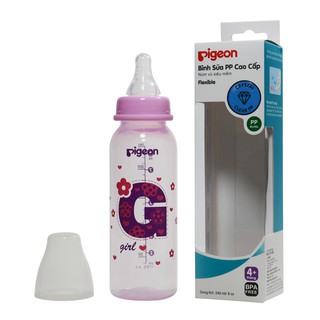 Bình sữa Pigeon PP Cao cấp (cổ hẹp) - Bé gái 240ml