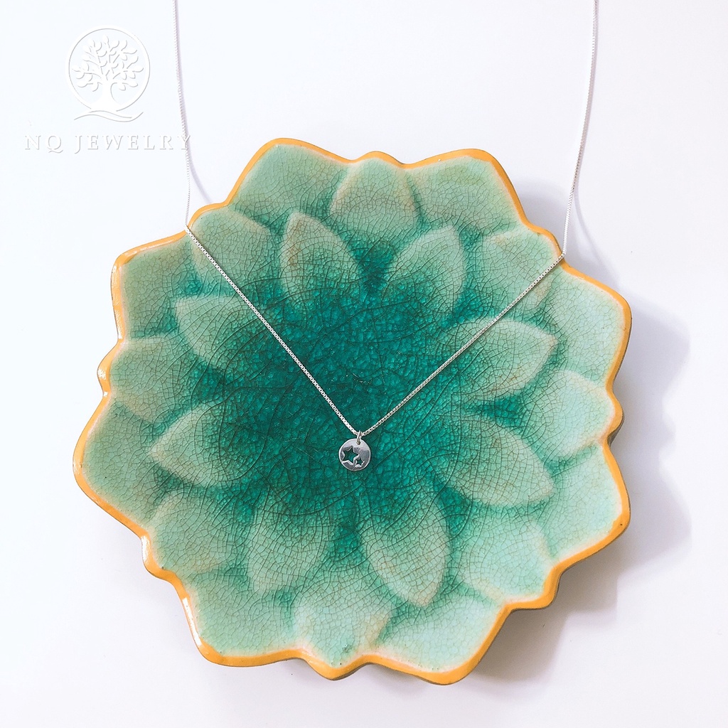 Dây chuyền bạc mặt 2 ngôi sao - NQ Jewelry