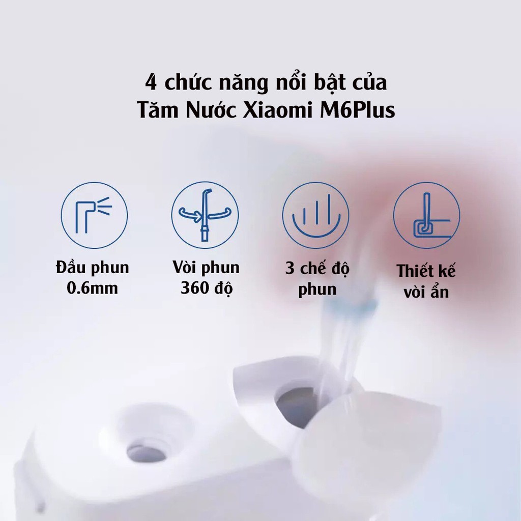 Máy tăm nước Xiaomi Enpuly M6 Plus - Xịt vệ sinh răng miệng Xiaomi Enpuly Chống Nước IPX7 - Dung Tích 140mL