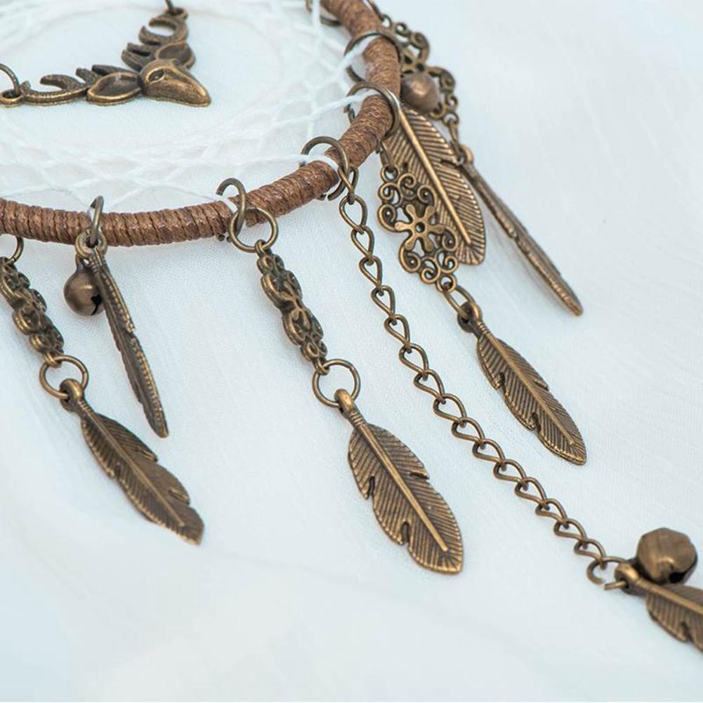 Dreamcatcher kiểu dáng độc đáo đính lông vũ dùng trang trí