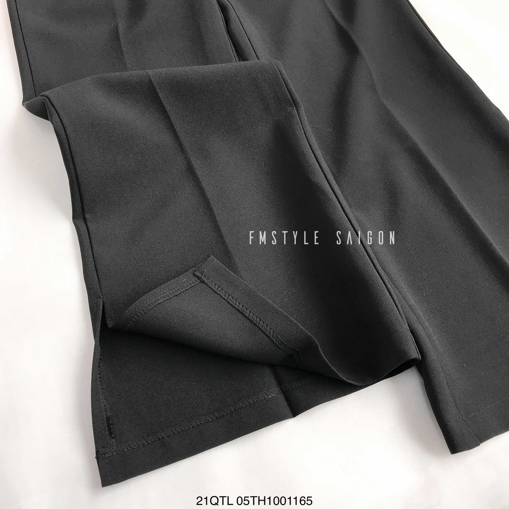 Quần tây loe VM STYLE trơn xẻ lai 09145 ulzzang thời trang Hàn Quốc 22QTL02TH2701