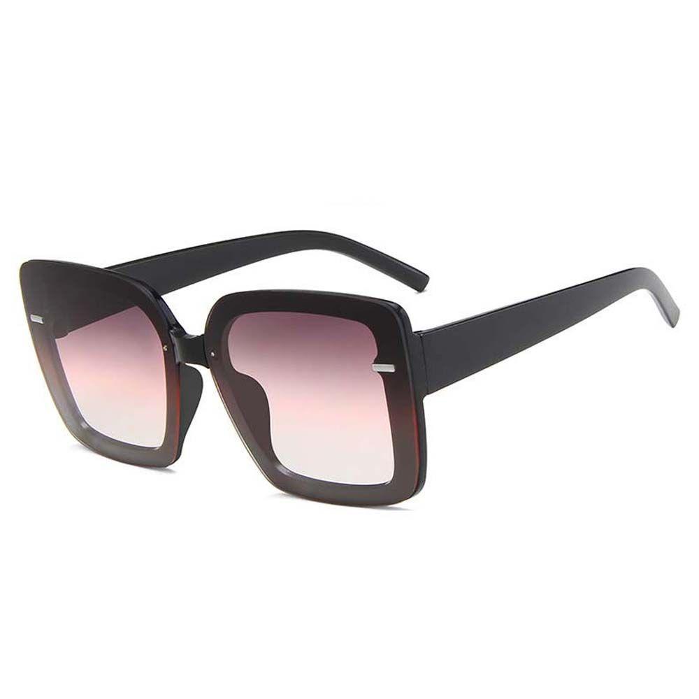 Kính Chống Nắng Hàn Quốc WMES15H Gọng Vuông Họa Tiết Da Báo Thời Trang Cho Nữ