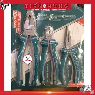 Bộ kìm cắt, kìm điện và kìm mỏ nhọn Total THT1K0301