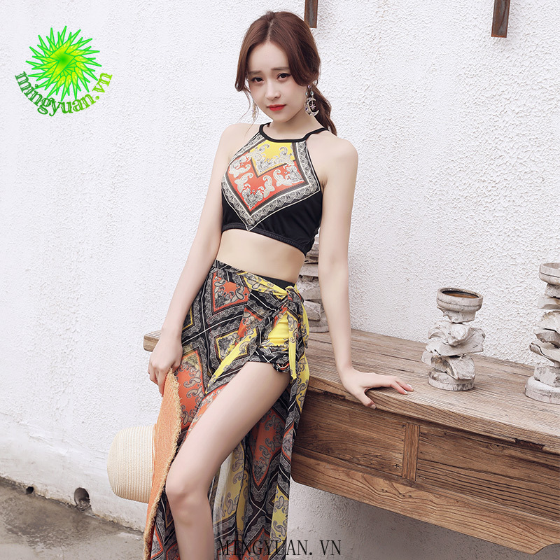 Set Đồ Tắm In Họa Tiết Thổ Cẩm Quyến Rũ Dành Cho Nữ | BigBuy360 - bigbuy360.vn