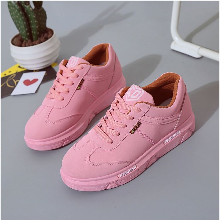 Giày Sneaker nữ Hàn Quốc Full  màu Hồng Phấn