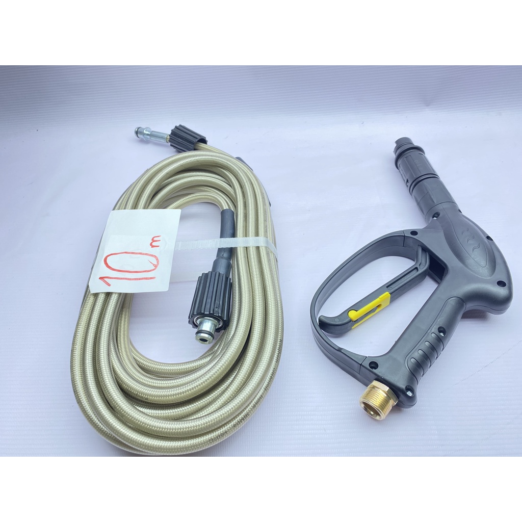 Bộ 10M dây rửa xe và súng xịt- súng rửa xe áp lực cao ren 22mm