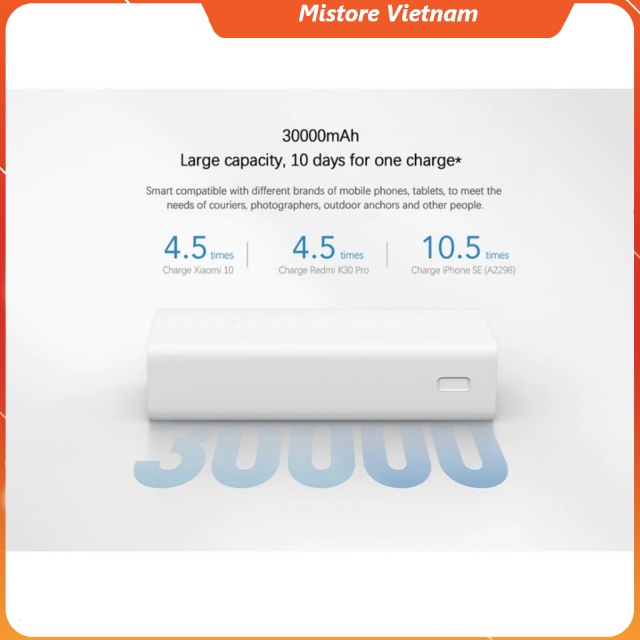 Pin sạc dự phòng Xiaomi Mi power bank 30000mAh Gen3 18W