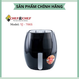 Nồi chiên không dầu yj-706s 🔸 chính hãng 🔸 nồi chiên dung tích 7,7l nắp kính hiện đại, trong suốt, dễ quan sát khi nấu