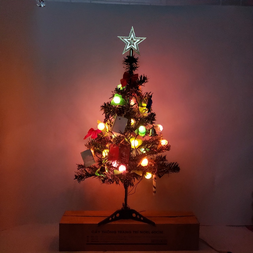 Cây Thông Noel 60CM Đầy Đủ Phụ Kiện Trang Trí Cực Đẹp