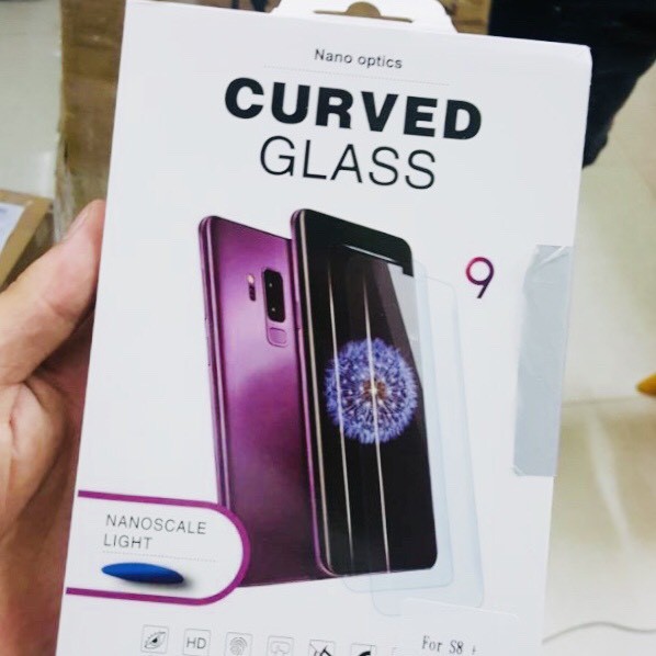 Kính cường lực UV các dòng màn hình cong samsung s7e, s8, s8 plus, s9 s9 plus, note8, note9
