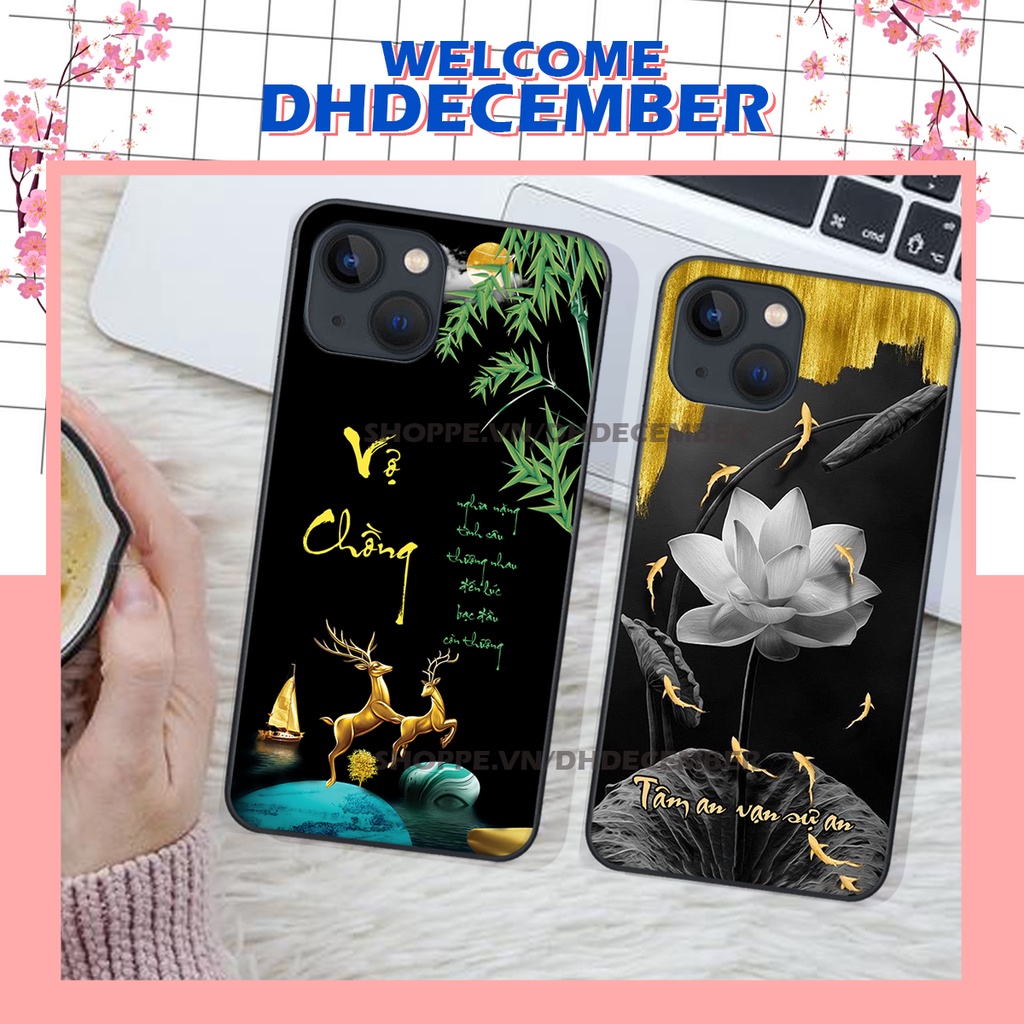 Ốp lưng iphone 13 / 13 MINI in hình thư pháp tâm an vạn sự an ,mã đáo thành công SIÊU CHẤT