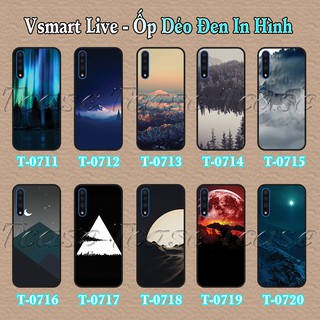 Ốp lưng Vsmart Live dẻo đen in hình Phong Cảnh