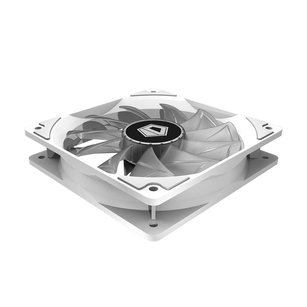 Quạt tản nhiệt Fan case 12cm ID-Cooling XF-12025-SW - Full trắng, LED Trắng dịu, tôc 1800rpm hiệu năng cao, quay êm