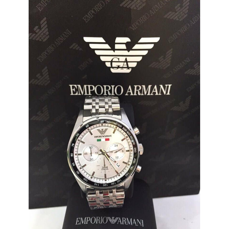 Đồng hồ nam Emporio Armani dây kim loại cao cấp 6 kim