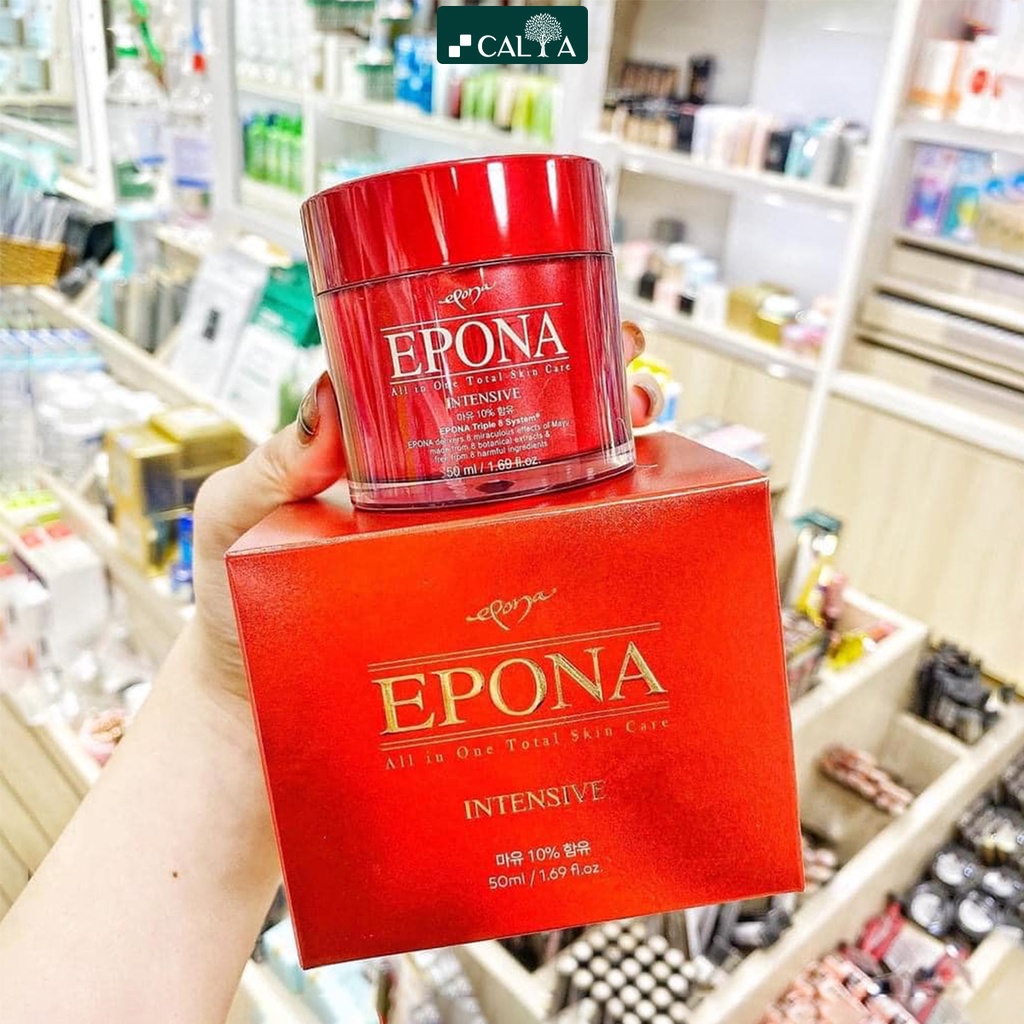 Kem Epona Màu Đỏ Chống Lão Hóa, Dưỡng Sáng Da Dầu Ngựa - Epona All In One Total Skin Care Intensive 50ml