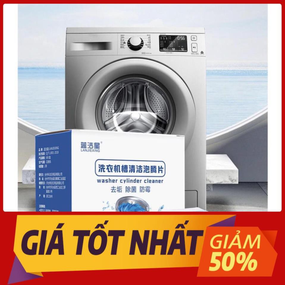 [FREESHIP❤️ ]Viên Tẩy Vệ Sinh Lồng Máy Giặt Hộp 12 Viên, Diệt khuẩn, Khử Mùi Và Tẩy Chất Cặn Lồng Máy Giặt Hiệu Quả