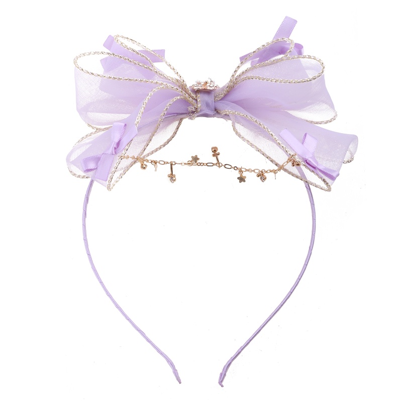 Kẹp Tóc Nơ To Bằng Vải Organza Cho Các Bữa Tiệc Hóa Trang Hàng Ngày
