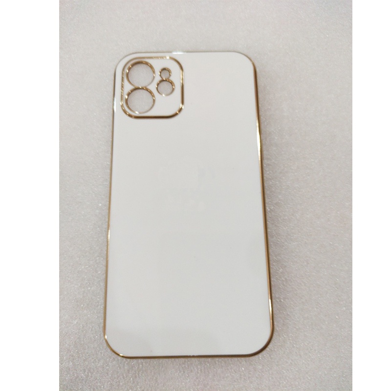 Ốp lưng  full viền vuông, viền si dẻo mạ vàng cao cấp cho điện thoại X/Xsmax/11/11pro/12/12promax/13/13promax