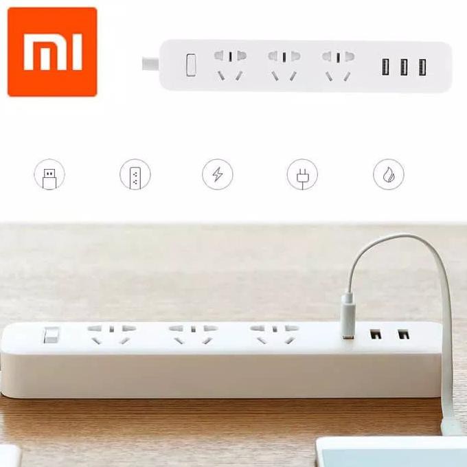 Ổ Cắm Điện Thông Minh Xiaomi Mi 3 Cổng Usb Đen