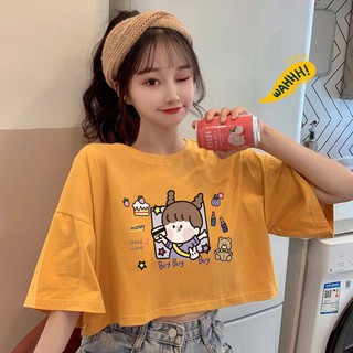 Áo Croptop form rộng BAB ulzzang