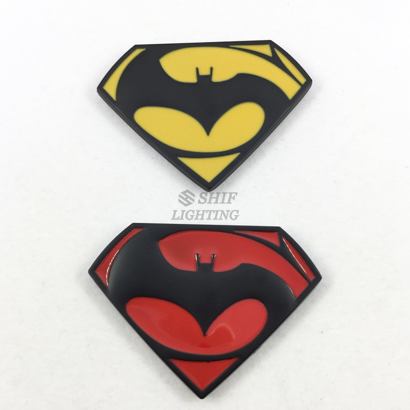 Miếng dán decal kim loại logo Batman vui nhộn trang trí xe oto