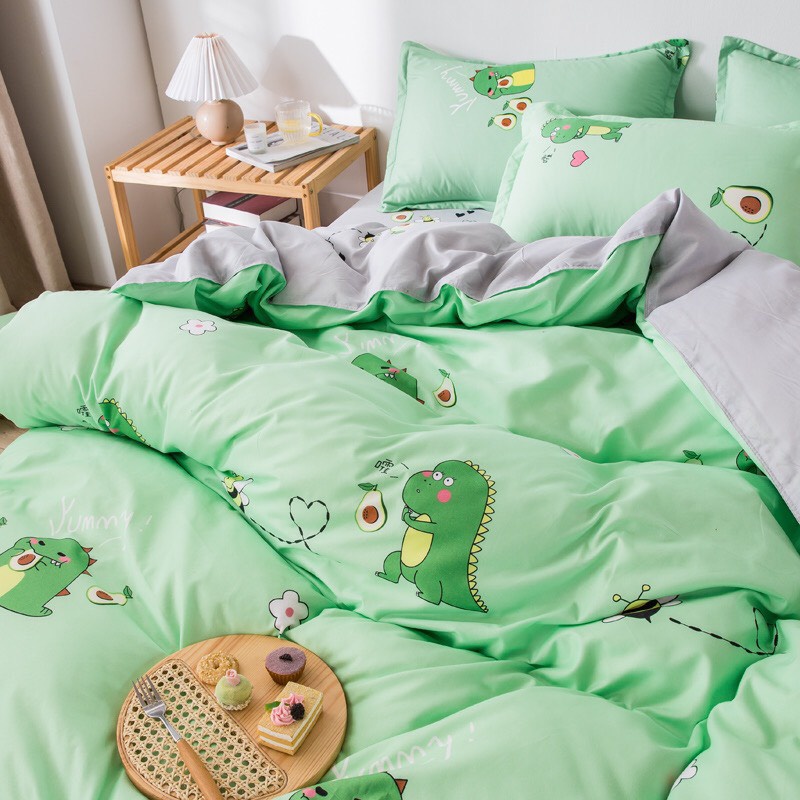 Bộ ga gối cottong poly set 5 món vỏ chăn cao cấp đủ kích thước m6 m8 2m