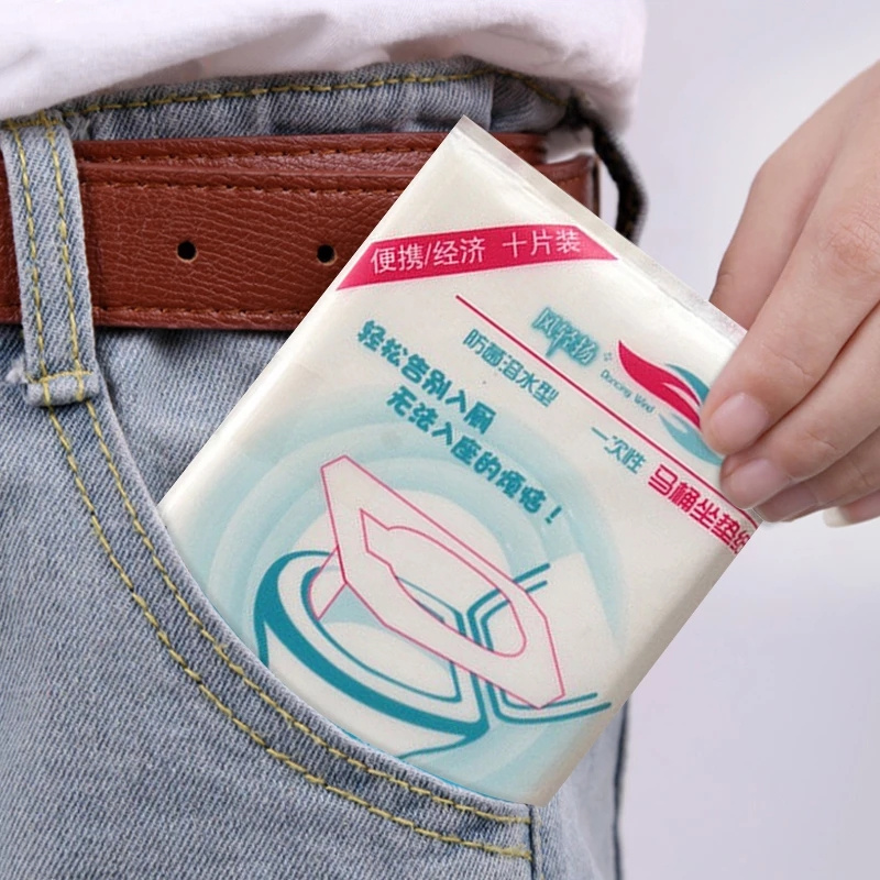 10 tấm phủ bệ ngồi toilet ngăn ngừa vi khuẩn chống thấm nước sử dụng một lần