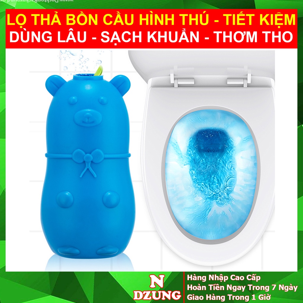 Lọ Thả Bồn Cầu - Thả Bồn Cầu - Tẩy Toilet - Hình Con Lợn, Tẩy Trắng, Sạch Khuẩn, Thơm Tho, Dùng Lâu - NDZUNG