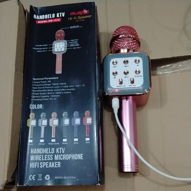 LOA LIỀN MÍC HÁT WS _1818 KARAOKE BLUETOOTH