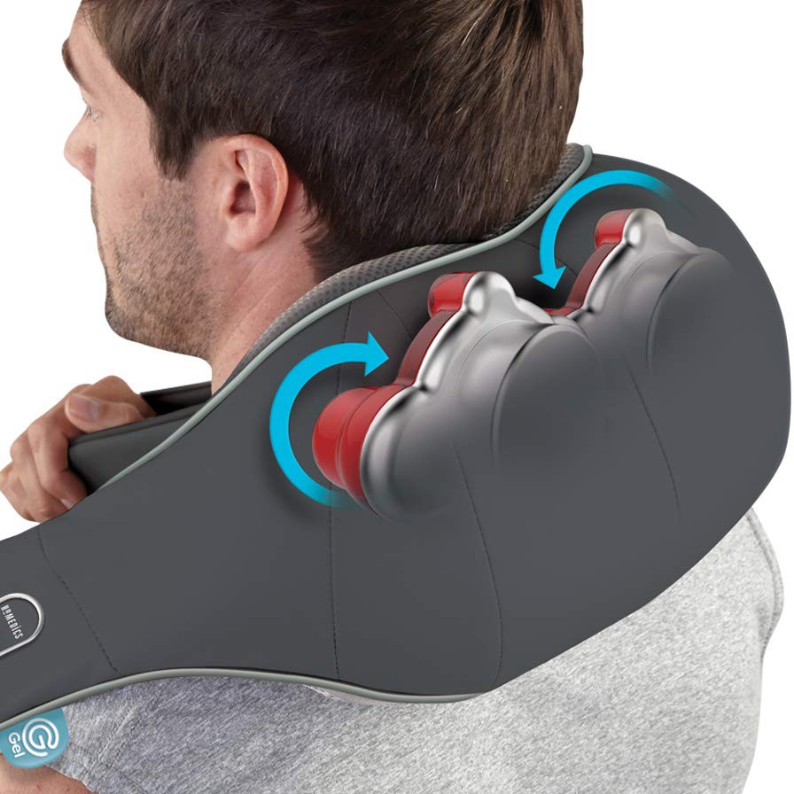 ĐAI MASSAGE VAI CỔ GÁY SHIATSU GEL 3D HOMEDICS NMS-700RCG