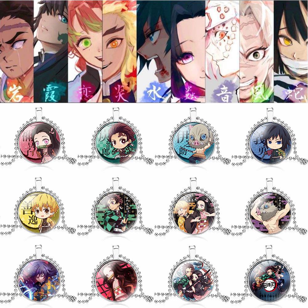 Dây Chuyền Mặt Thủy Tinh In Hoạt Hình Kimetsu no Yaiba Dễ Thương Kính|Đồng Hồ Đeo Tay Thời Gian Chất Lượng Cao|Vòng Cổ Hóa Trang Nhân Vật Hoạt Hình Ngộ Nghĩnh