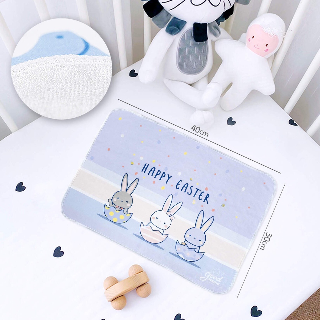 Miếng Lót Chống Thấm, Tấm lót chống thấm cho bé sơ sinh Goodmama Set 5 chiếc kích thước 30x40cm, họa tiết ngộ nghĩnh