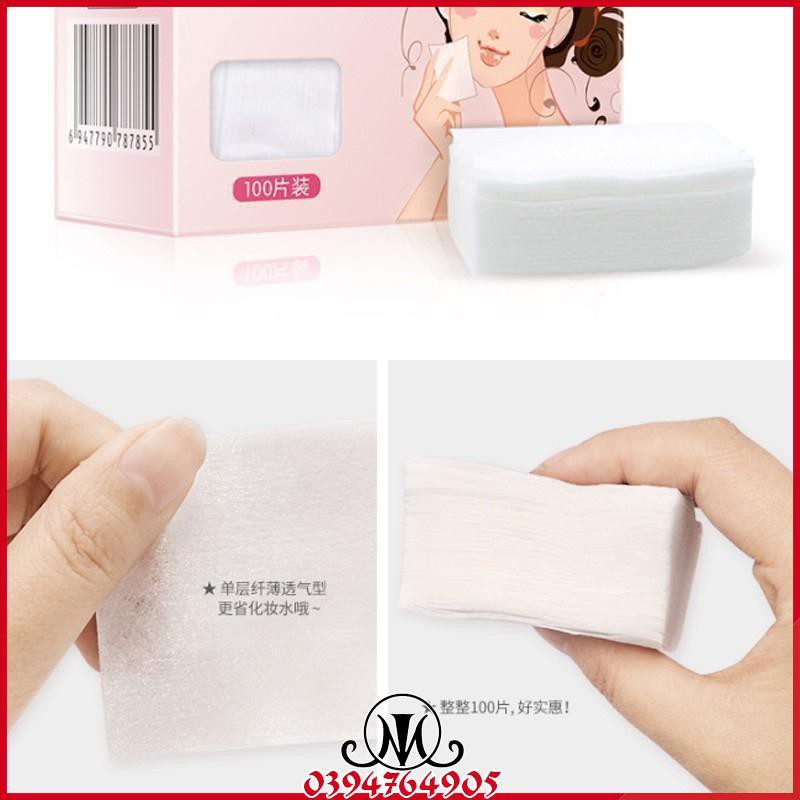Bông tẩy trang hộp 100 miếng Cotton Puff Bioaqua MO23 | BigBuy360 - bigbuy360.vn
