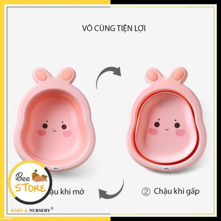 [MỞ KHO SỈ] Chậu Rửa Mặt Gấp Gọn Hình Thỏ Cho Bé