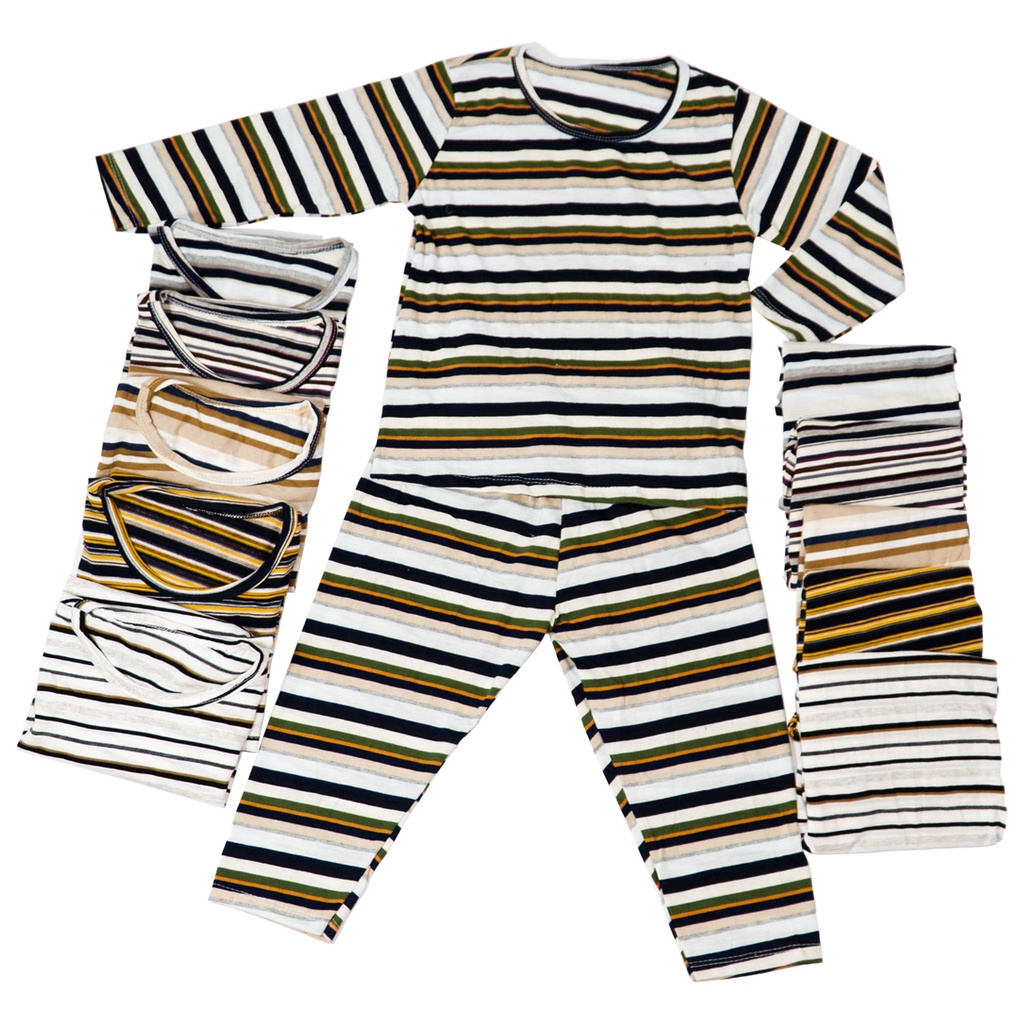 Combo 3 đồ bộ trẻ em MIMYKID sọc ngang tay dài quần dài chất liệu vải cotton dày mịn set thời trang cho bé từ 4-16kg