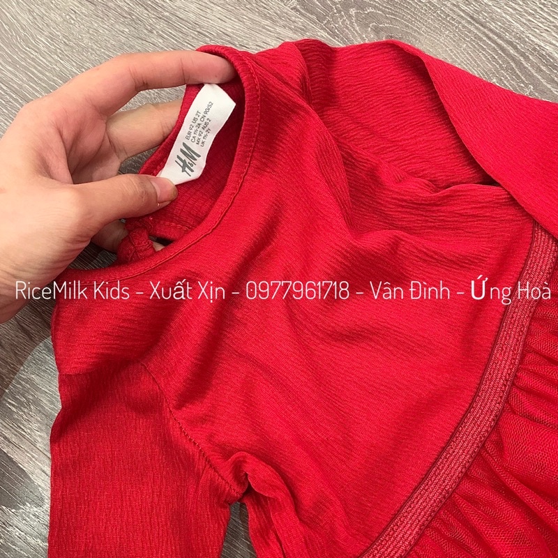 Váy đầm cho bé gái hm màu đỏ tutu