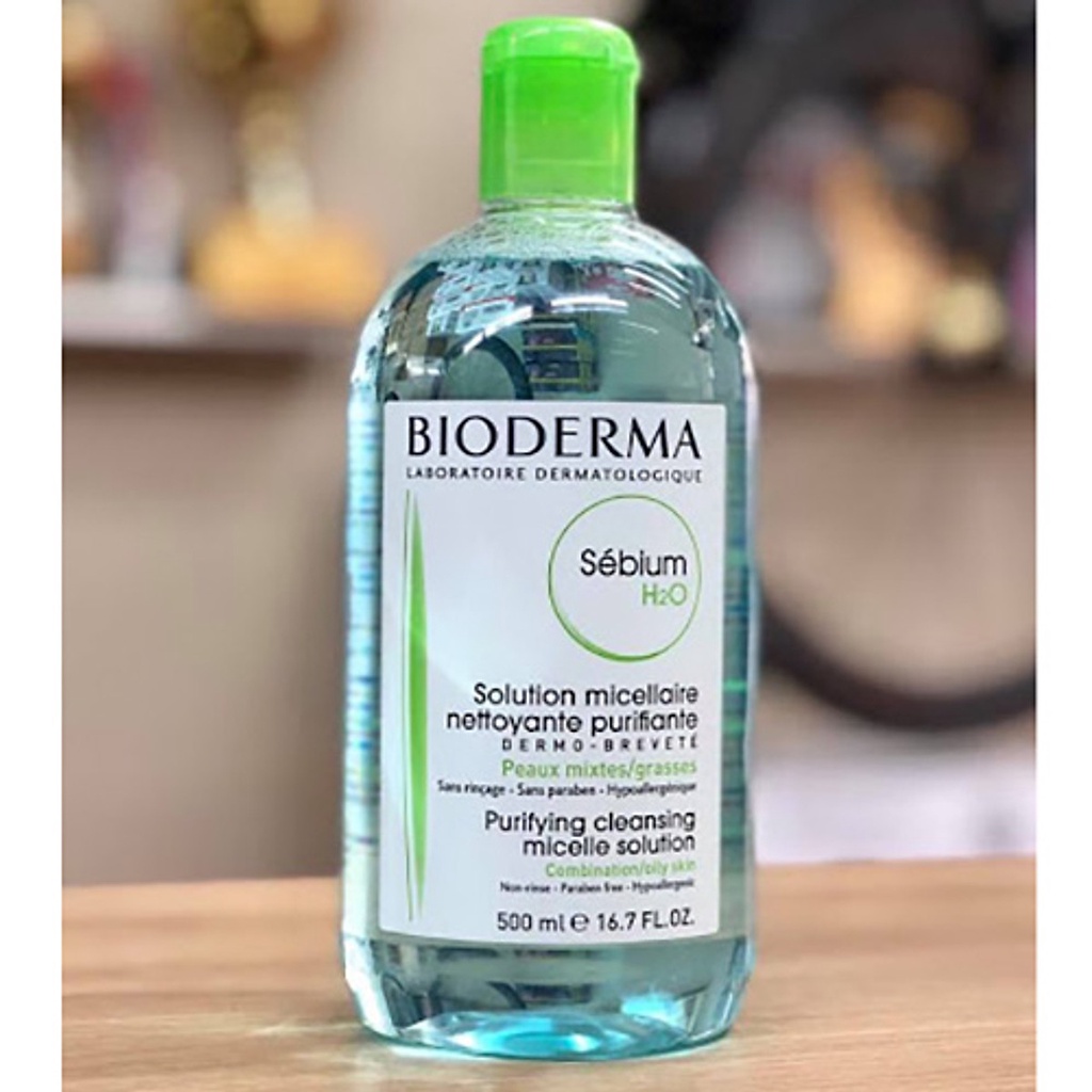 Nước Tẩy Trang Bioderma H2O 500ml  Hồng, Xanh 500ml- Nhập khẩu hàng chính hãng  - 𝐃𝐫.𝐋𝐲́ 𝐇𝐨𝐚̀𝐧𝐠 | BigBuy360 - bigbuy360.vn