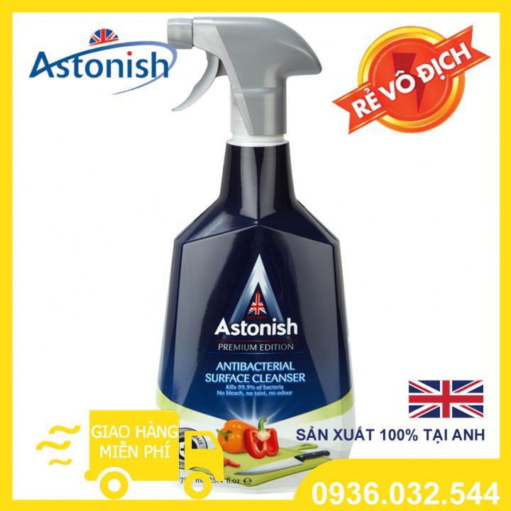 Astonish-Dung dịch sát khuẩn vệ sinh tủ lạnh , đồ chơi, khu vực bếp Astonish C9228- Thương Hiệu Anh Quốc