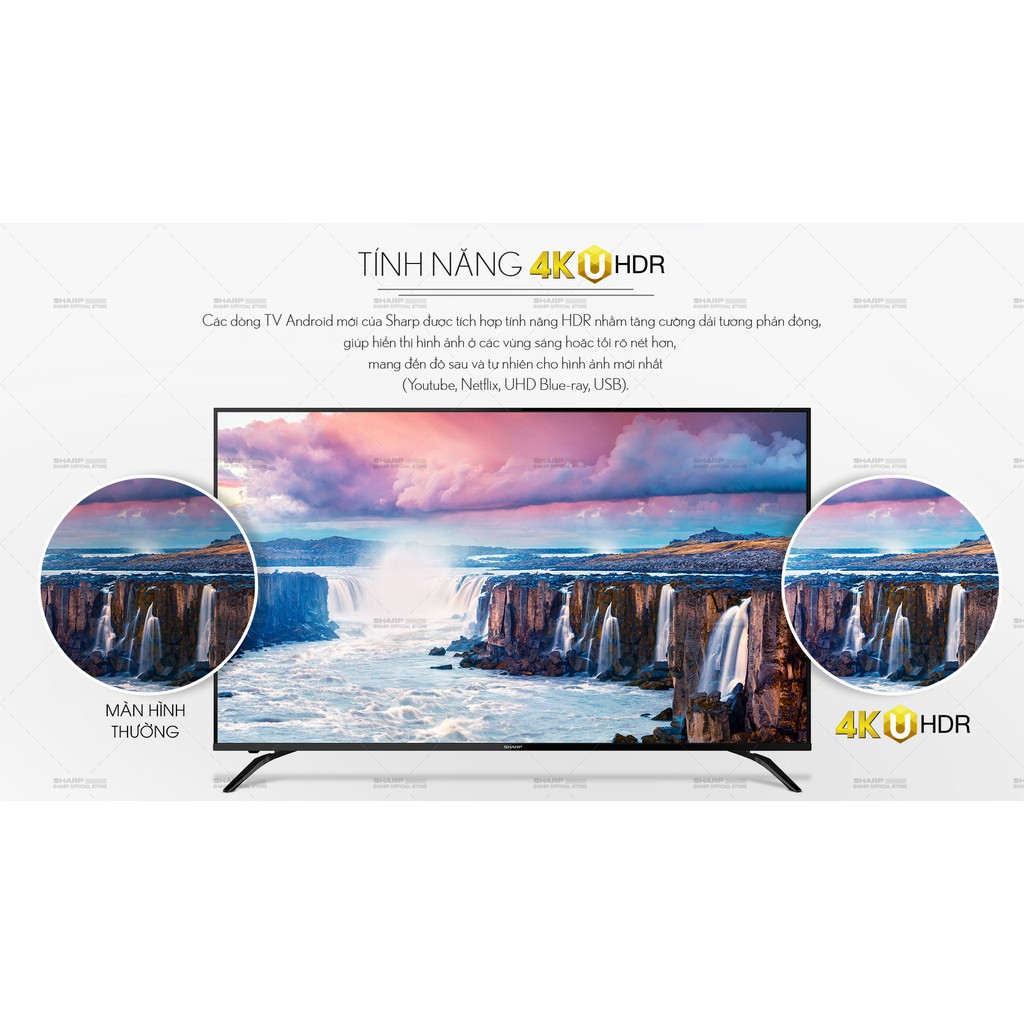 Smart Tivi 4K Ultra HD LED Sharp 60 inch 4T-C60CK1X - Hàng Malaysia Android 9.0 | BigBuy360 - bigbuy360.vn
