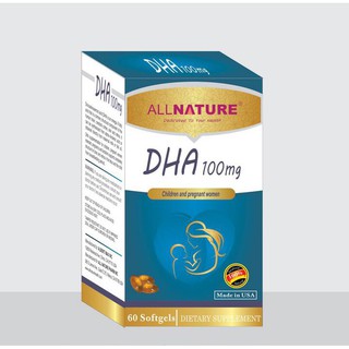 [NK MỸ] Viên uống bổ sung DHA cho trẻ em, phụ nữ dự định mang thai, đang mang thai và cho con bú DHA 100mg, USA